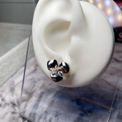 Bloom Petal Zirconia Stud Earrings