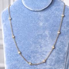 Bezel Clear Choker Necklace