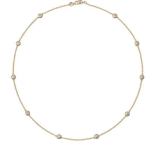 Bezel Clear Choker Necklace