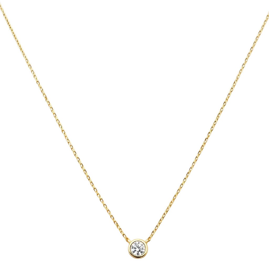 Bezel Solitaire Necklace
