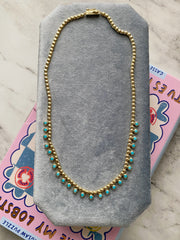 Turquoise Bezel Necklace