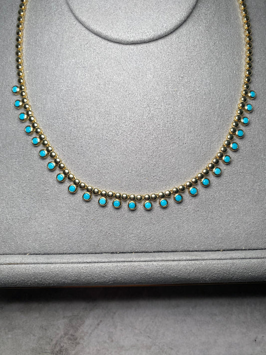 Turquoise Bezel Necklace