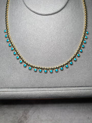 Turquoise Bezel Necklace