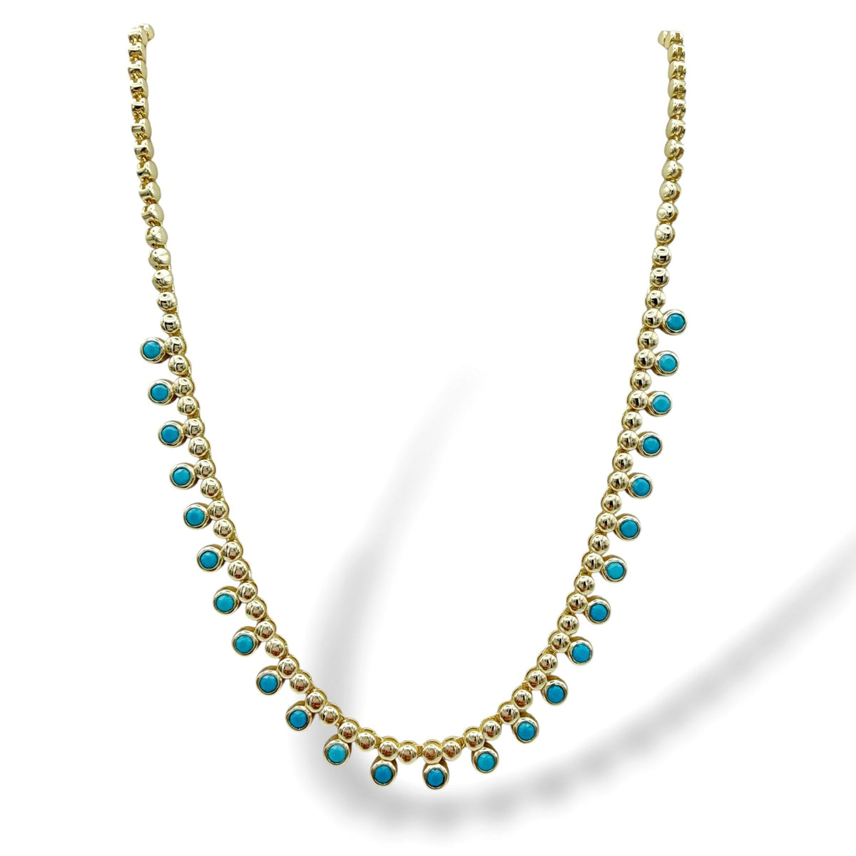 Turquoise Bezel Necklace
