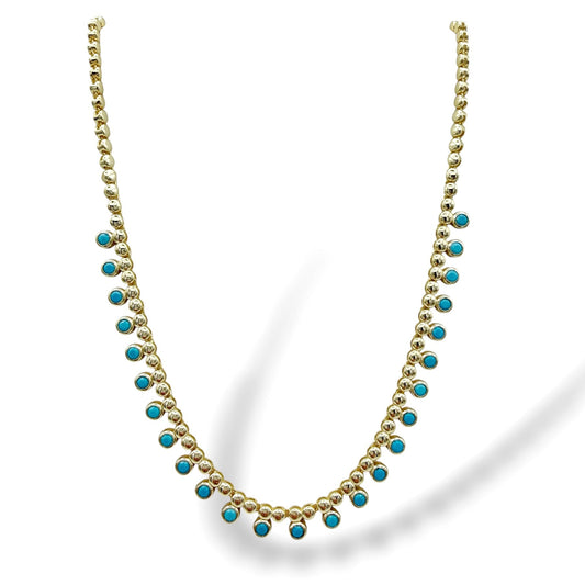 Turquoise Bezel Necklace