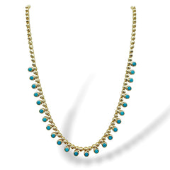 Turquoise Bezel Necklace