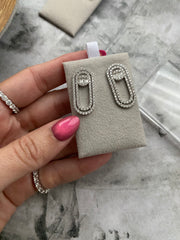 Luxe Clip Zirconia Earrings