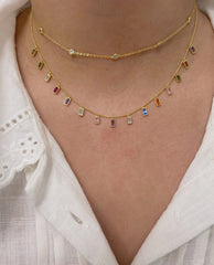 Candy Baguette Zirconia Necklace