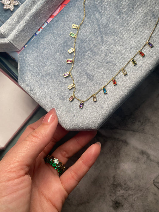 Candy Baguette Zirconia Necklace