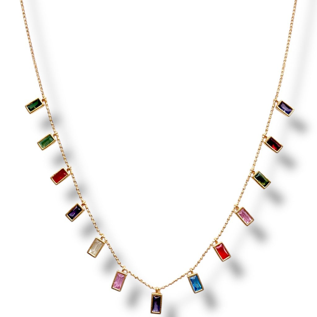 Candy Baguette Zirconia Necklace
