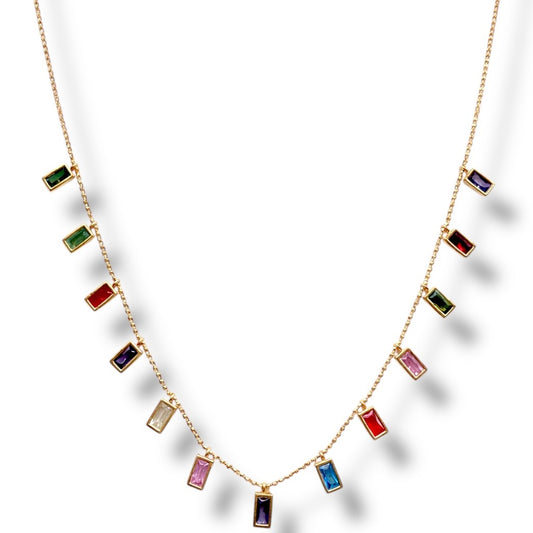 Candy Baguette Zirconia Necklace
