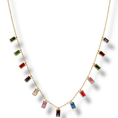 Candy Baguette Zirconia Necklace
