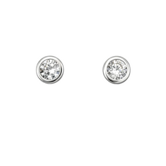 Classic Bezel Stud Earrings