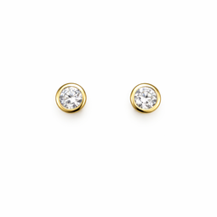 Classic Bezel Stud Earrings
