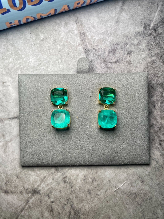 Emerald & Mint Candy Drop Earrings