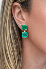 Emerald & Mint Candy Drop Earrings