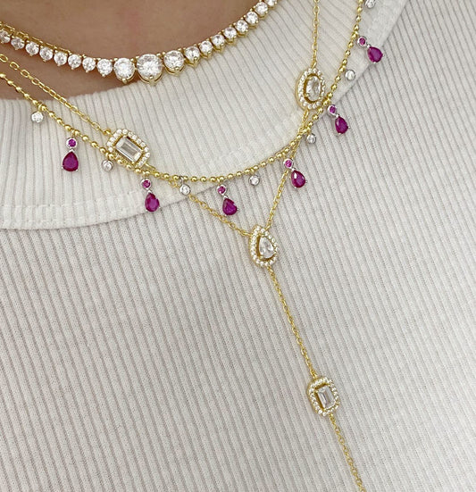 A Dainty Drop Cubic Zirconia