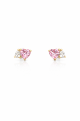 Heart & Drop Mini Stud Earrings