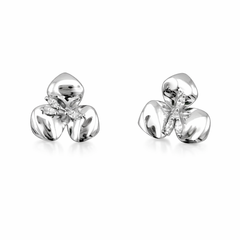 Bloom Petal Zirconia Stud Earrings