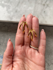 Triple Hoop Earrings – Gold
