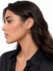 Triple Hoop Earrings – Gold