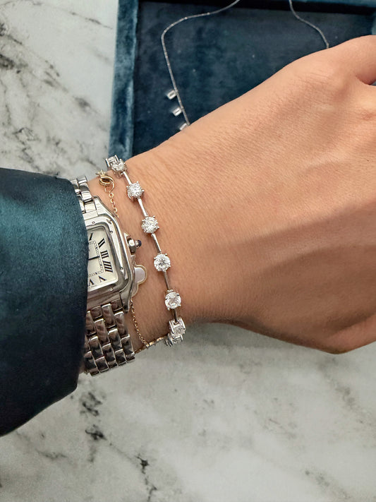 Intermittent CZ Bracelet