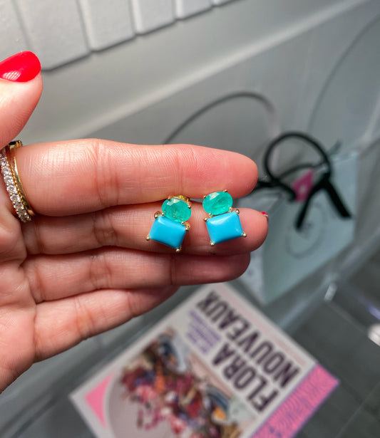Mixed Candy Gem Drop Earrings