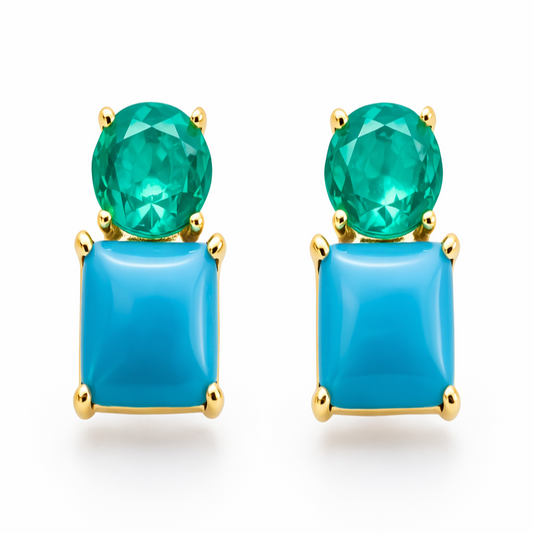 Mixed Candy Gem Drop Earrings