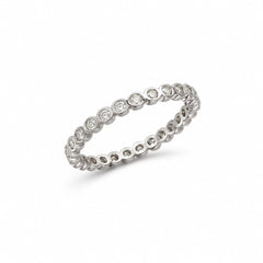 Mini Bezel Moissanite Eternity Ring