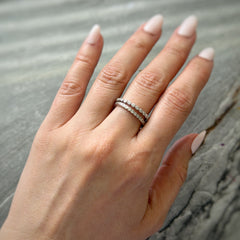 Mini Moissanite Eternity Ring