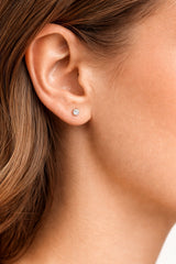Mini Solitaire Stud Earrings