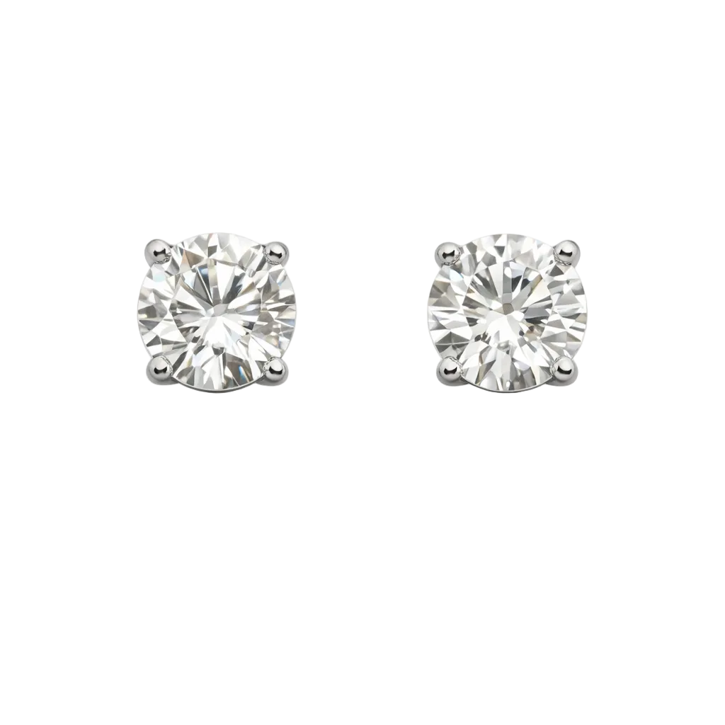 Moissanite Solitaire Stud