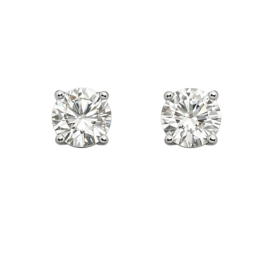 Moissanite Solitaire Stud