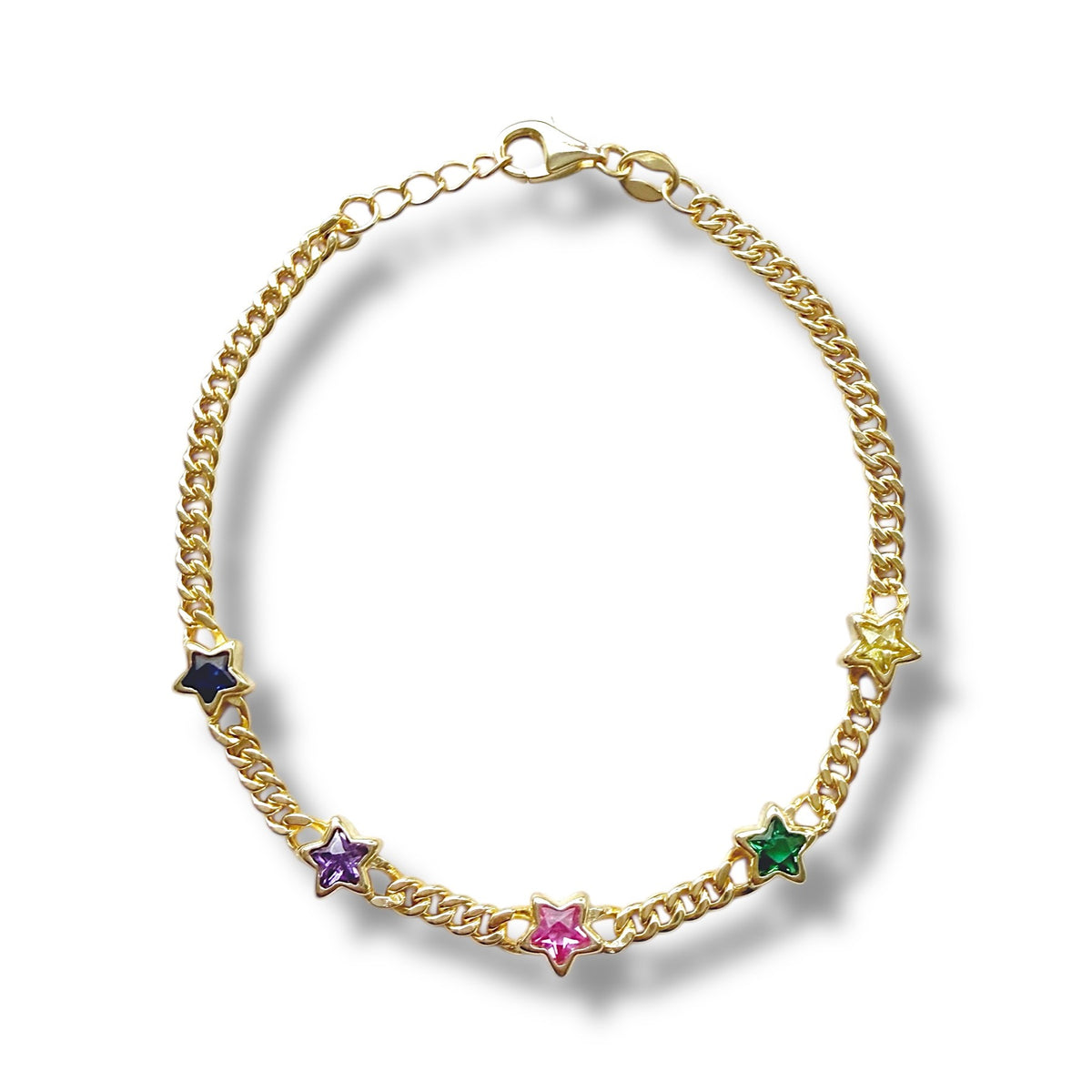 Multicolor Star Cuban Bracelet