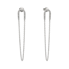Pavé Chain Drop Earrings