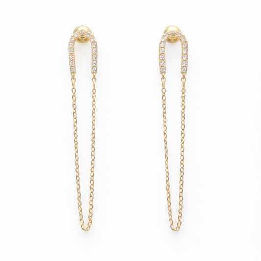 Pavé Chain Drop Earrings