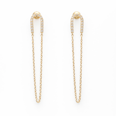Pavé Chain Drop Earrings