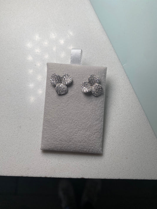 Pavé Flower Stud Earrings