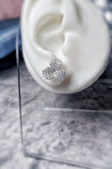 Pavé Flower Stud Earrings