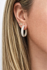 Pavé Zirconia Hoop Earrings