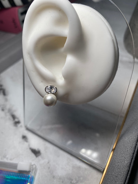 Pearl Drop Stud Earrings