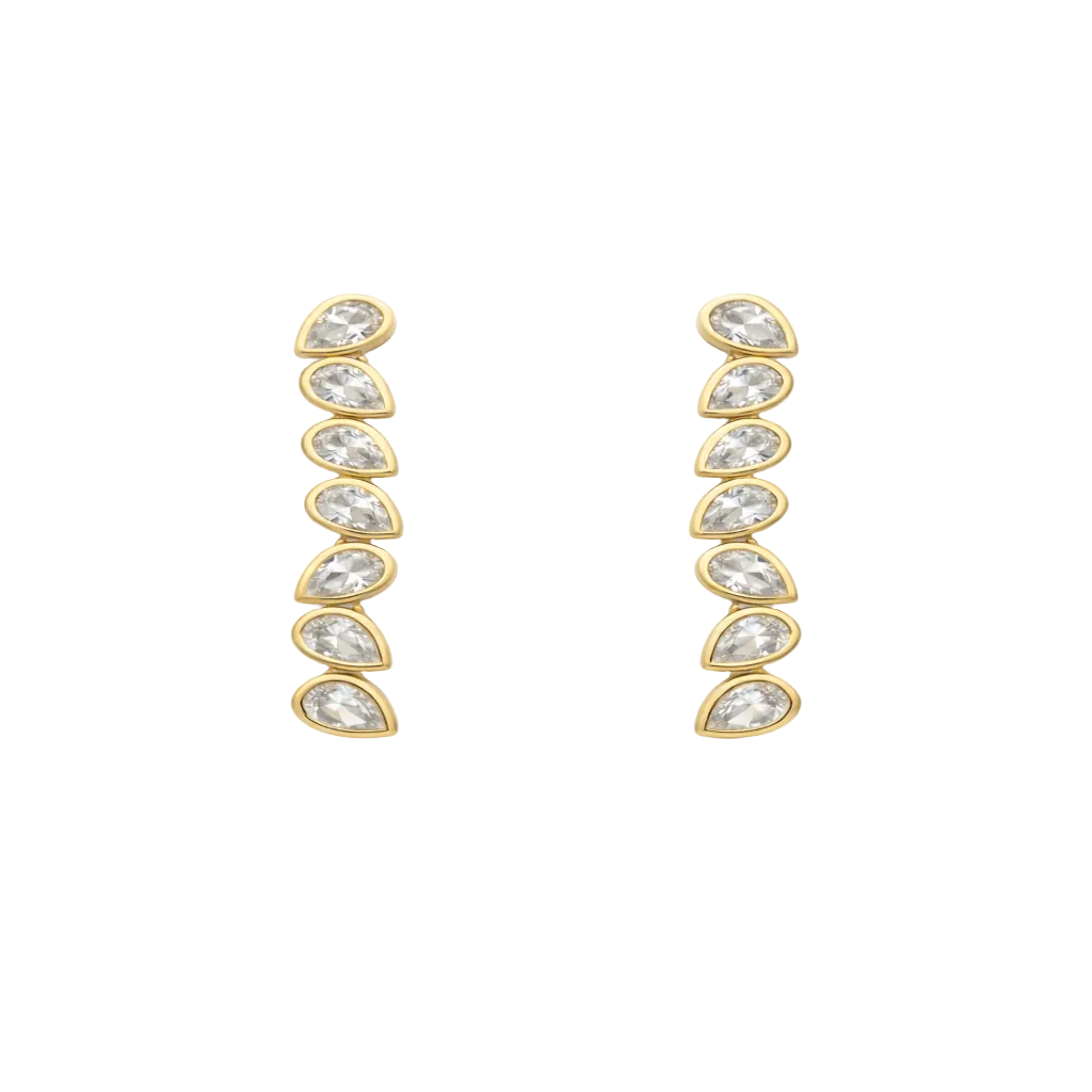 Pear Drop Zirconia Earrings