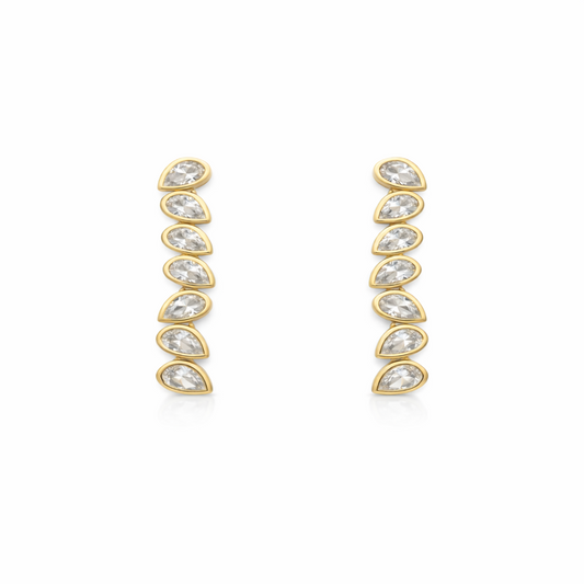 Pear Drop Zirconia Earrings