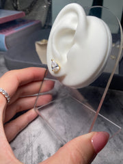 Pear Cut Zirconia Stud Earrings
