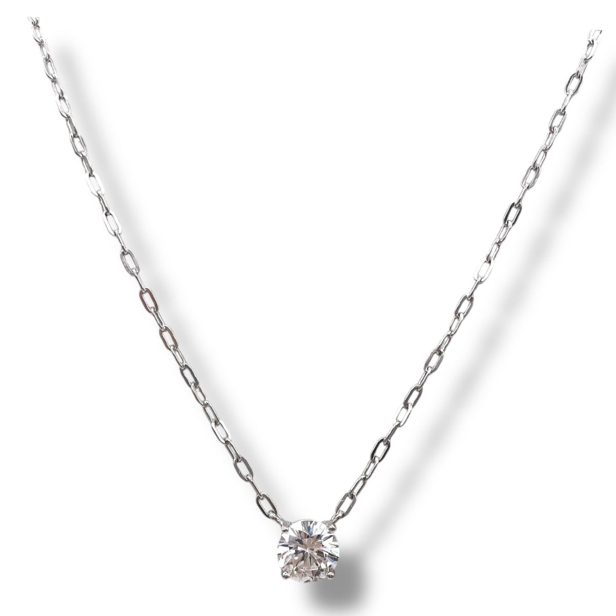 Paperclip Solitaire Necklace