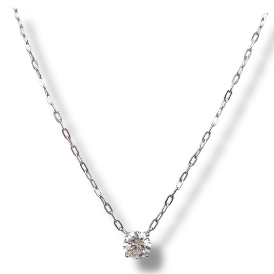 Paperclip Solitaire Necklace
