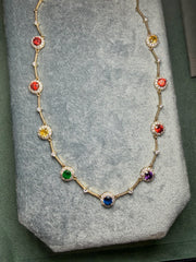 Rainbow Halo Necklace