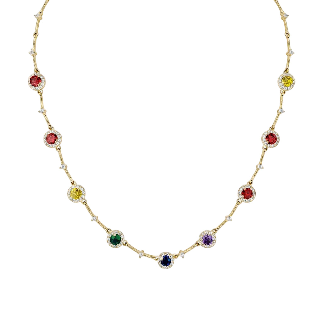 Rainbow Halo Necklace