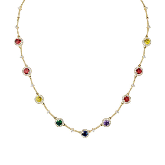 Rainbow Halo Necklace