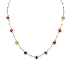 Rainbow Halo Necklace
